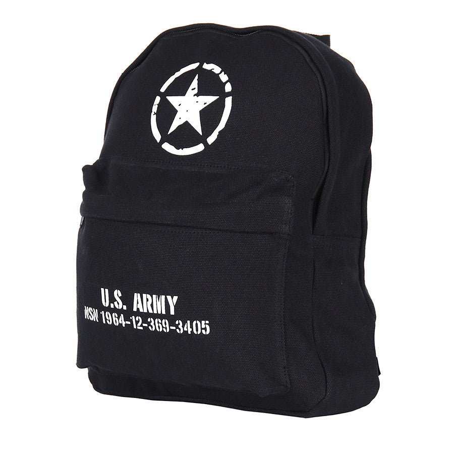 Rucsac Copii U.S. Army WWII - Negru | Canvas, Vintage