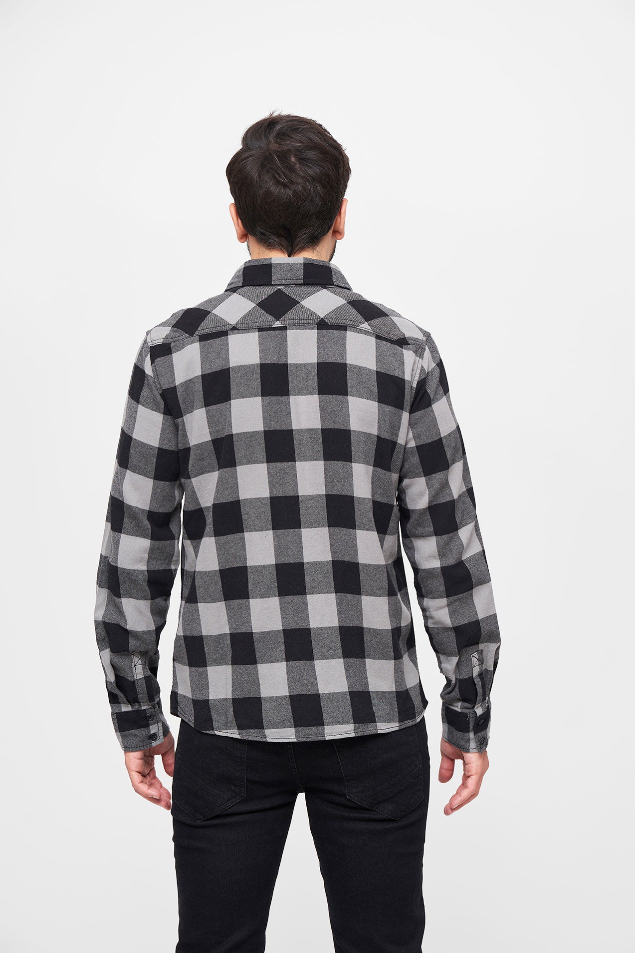 Camasa In Carouri Long Sleeve Black/Charcoal Brandit - Durabilitate si Confort