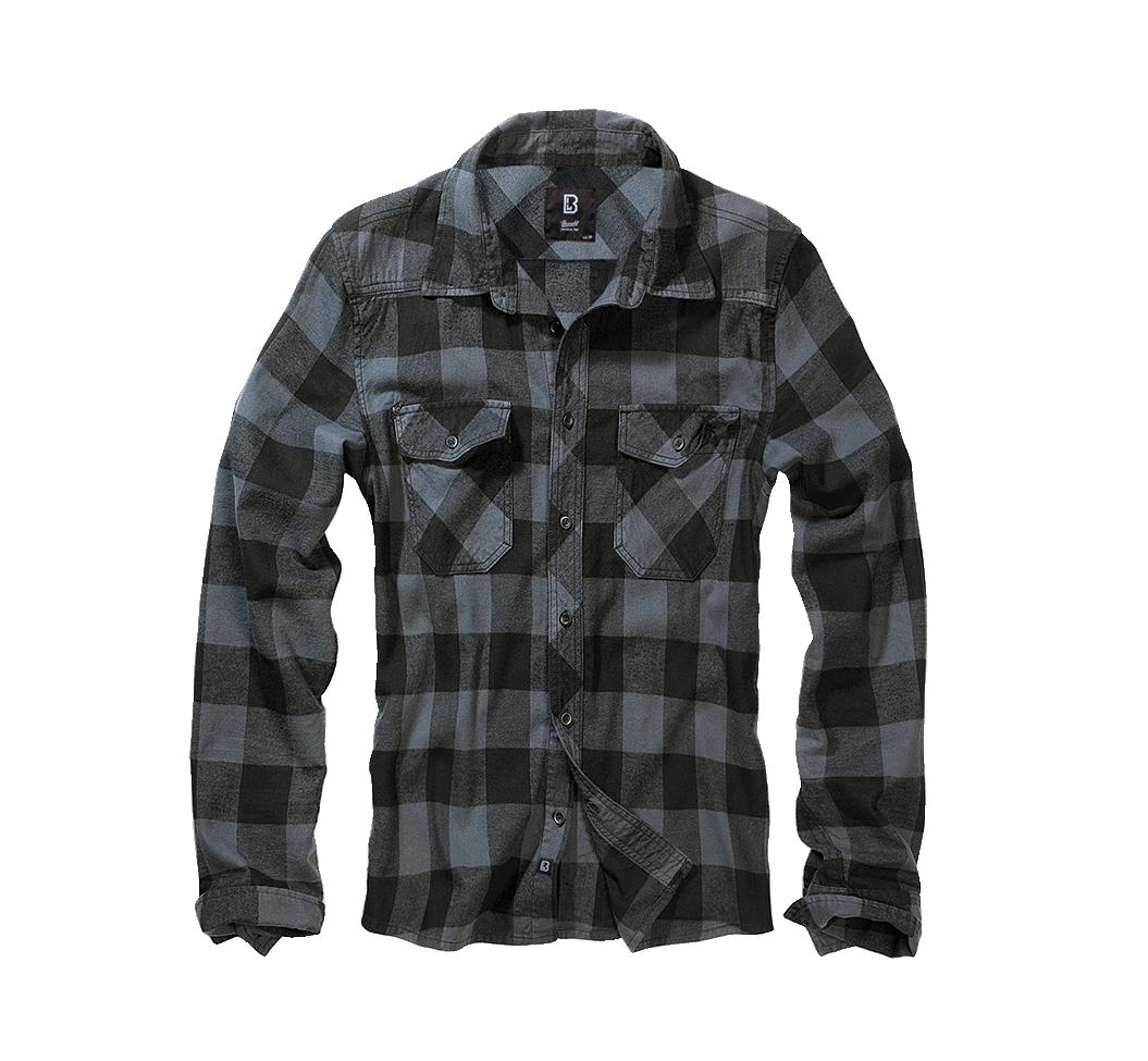 Camasa In Carouri Long Sleeve Black/Grey Checkered Brandit - Stil si Rezistenta