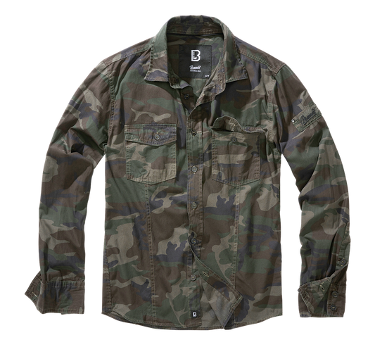 Camasa Slim Fit Long Sleeve Woodland Brandit - Confort Tactic Zilnic