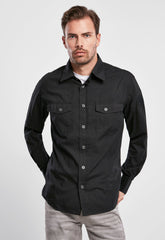 Camasa Slim Fit Long Sleeve Negru Brandit - Stil Urban Tactic
