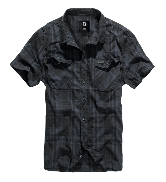 Camasa Roadstar Short Sleeve Black/Blue Checkered Brandit - Stil Versatil