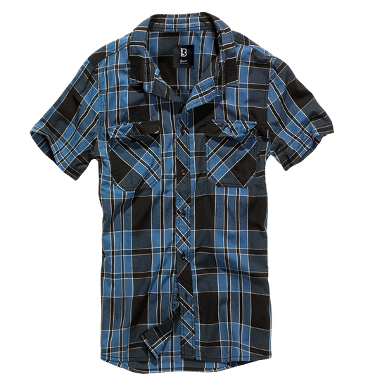 Camasa Roadstar Short Sleeve Indigo Checkered Brandit - Confort Zilnic Superior