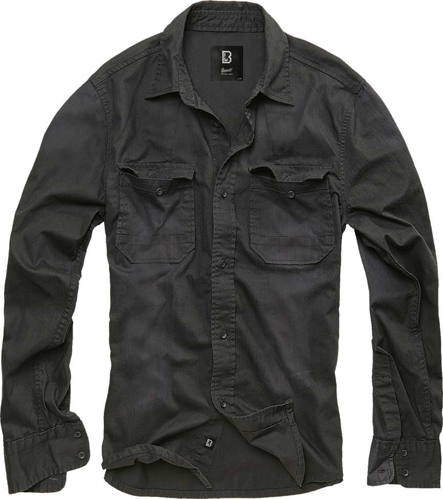 Camasa Hardee Denim Long Sleeve Negru Brandit - Confort Robust Zilnic