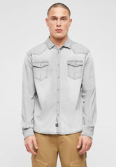 Camasa Riley Denim Long Sleeve Grey Denim Brandit - Stil si Rezistenta