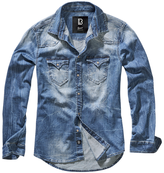 Camasa Riley Denim Long Sleeve Denim Blue Brandit - Versatilitate Zilnica