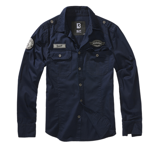 Camasa Vintage Luis Long Sleeve Navy Brandit - Confort Autentic Zilnic
