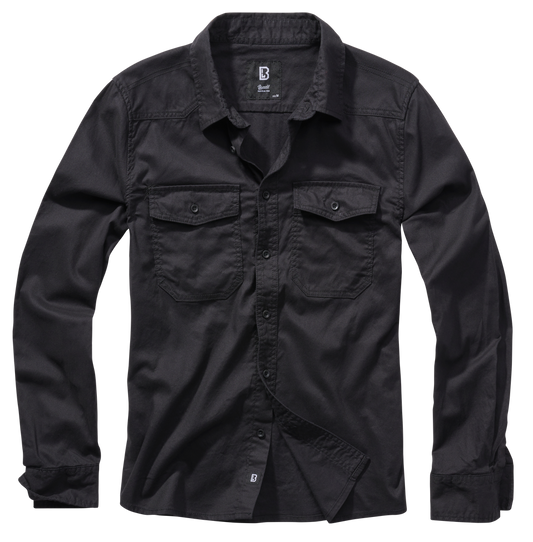 Camasa Flanela Long Sleeve Negru Brandit - Caldura Durabila