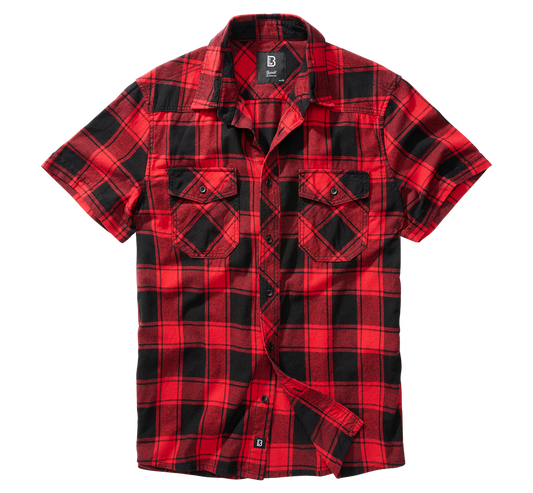 Camasa In Carouri Short Sleeve Red/Black Checkered Brandit - Confort Zilnic