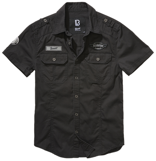 Camasa Vintage Luis Short Sleeve Negru Brandit - Stil si Confort Zilnic