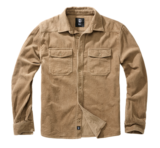 Camasa Corduroy Classic Long Sleeve Camel Brandit - Caldura si Stil Autentic