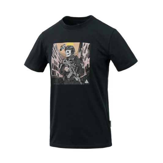 Tricou Helikon-Tex DA Skeleton Negru Bumbac