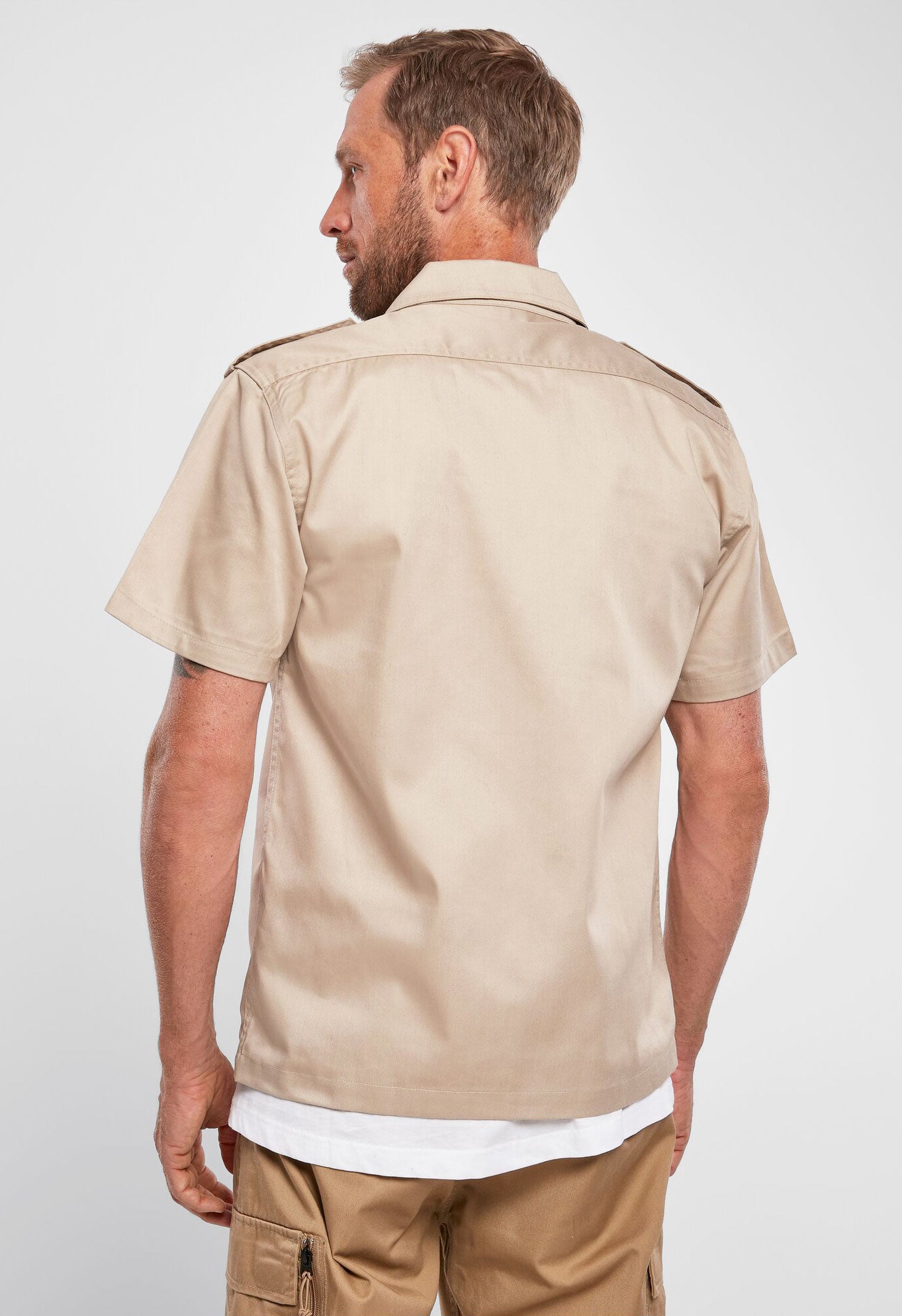 Tricou US Short Sleeve Bej Brandit - Confort Autentic