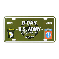 Placă Metalică D-Day U.S. Army | 101st & 82nd Airborne, Aluminiu