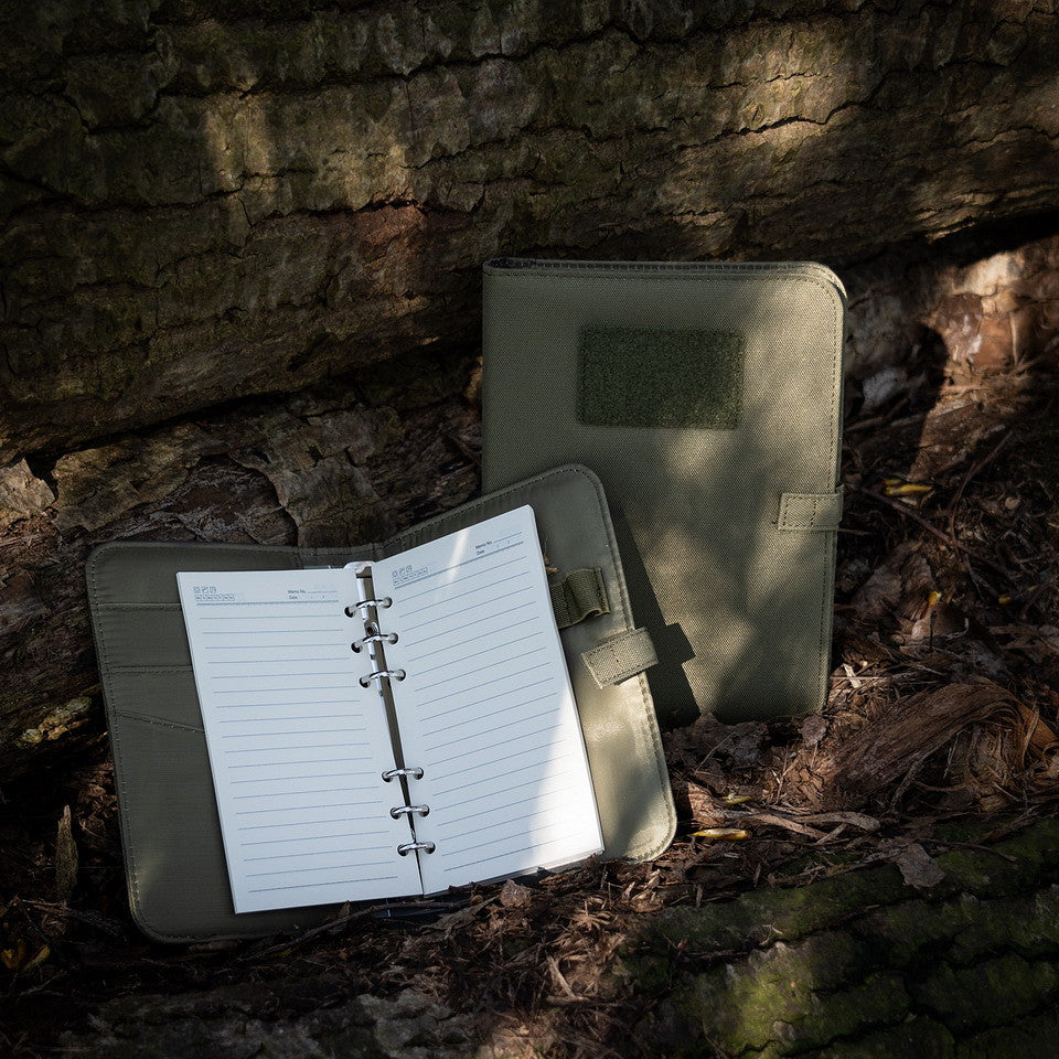 Organizator Tactic Notițe Outdoor A5 - Verde | Panou Velcro, Robust