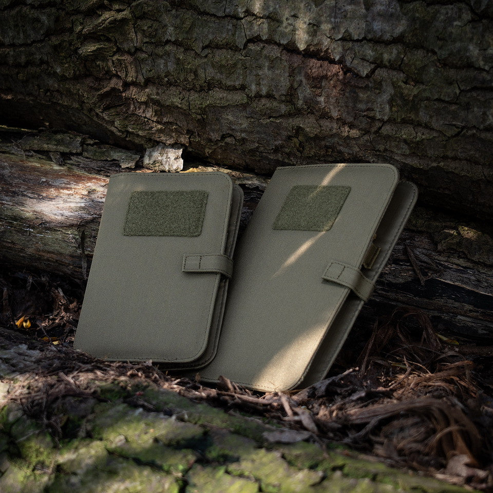 Organizator Tactic Notițe Outdoor A5 - Verde | Panou Velcro, Robust