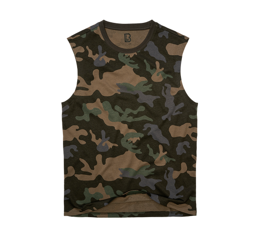 Tricou sleeveless Dark Camo Brandit - Libertate de Mișcare