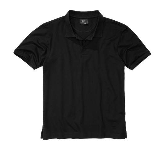 Tricou Polo Pique Short Sleeve Negru Brandit - Confort Robust Zilnic