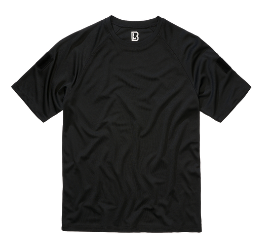 Tricou Quickdry Maneca Scurta Tricou Negru Brandit - Uscare Rapidă