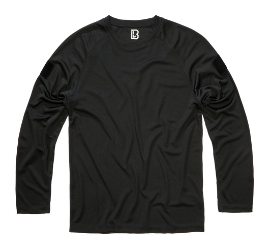 Bluza Quickdry Maneca Lunga Tricou Negru Brandit - Uscare Rapida