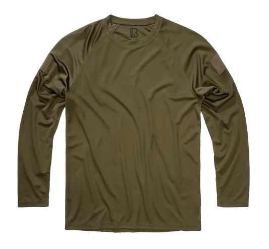 Bluza Quickdry Maneca Lunga Tricou Olive Brandit - Performanta Uscata Rapida