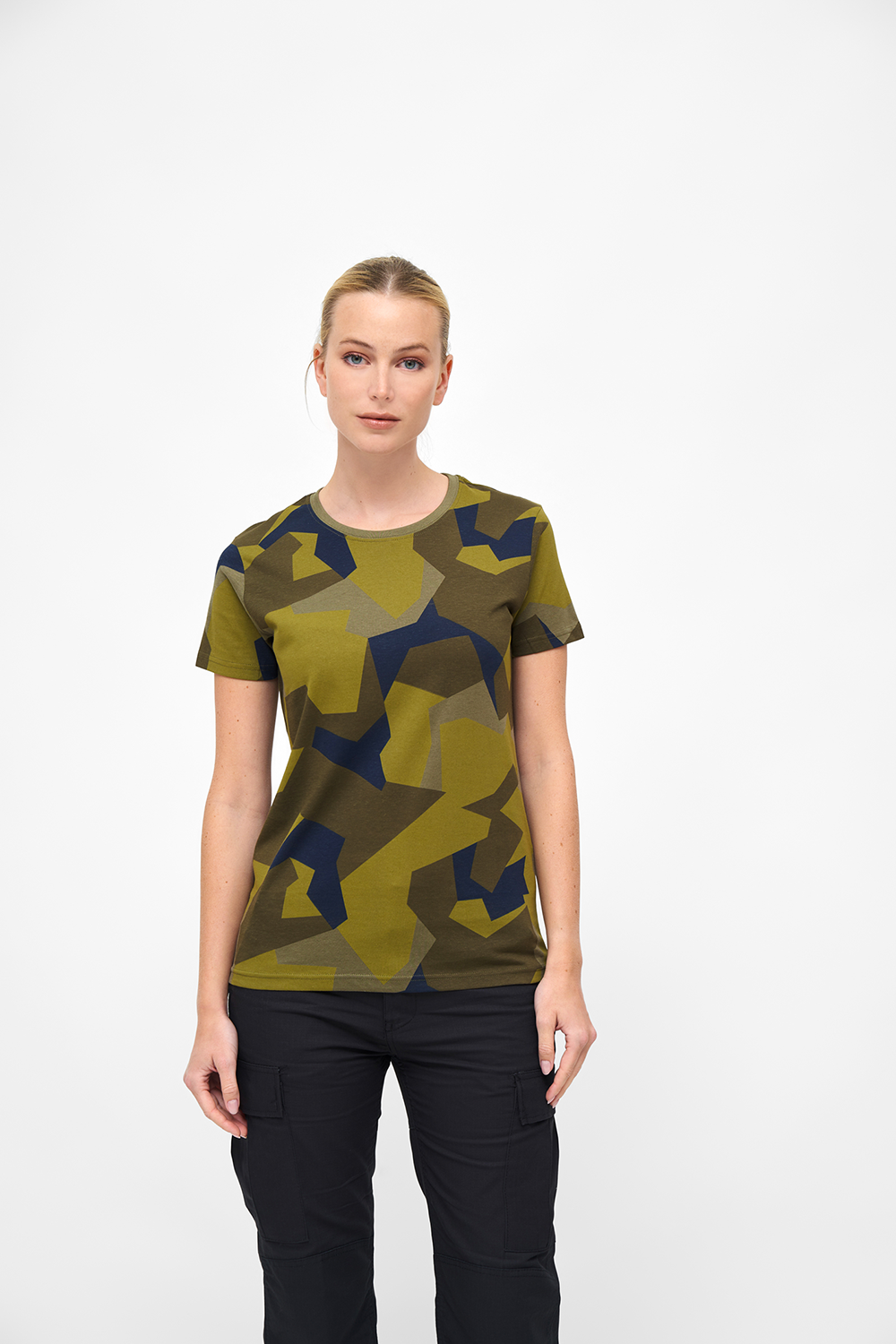 Tricou Swedish Camo/Olive/Blue Dama Brandit - Stil Autentic