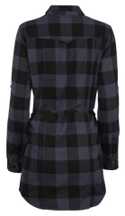 Lucy Longshirt Long Sleeve Black/Grey Gingham Dama Brandit - Stil Casual Versatil