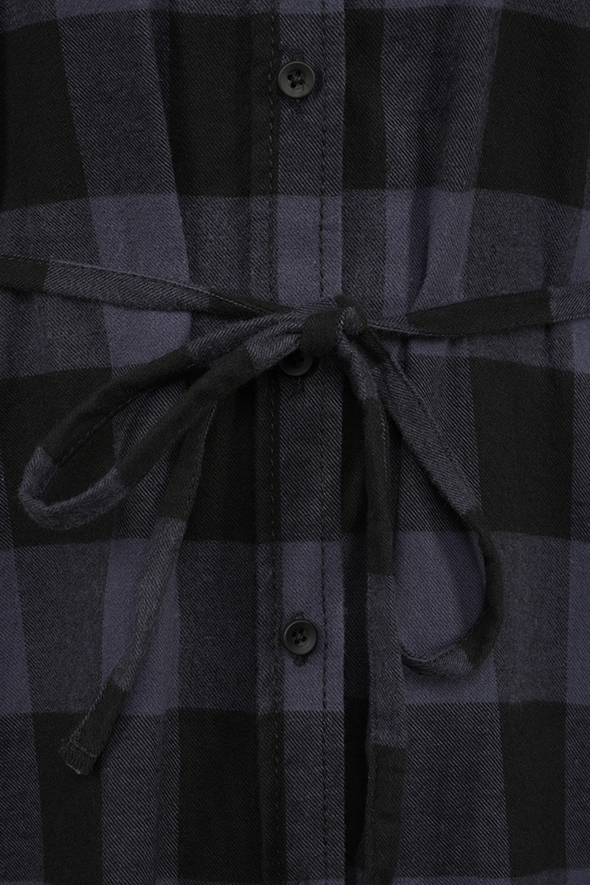 Lucy Longshirt Long Sleeve Black/Grey Gingham Dama Brandit - Stil Casual Versatil