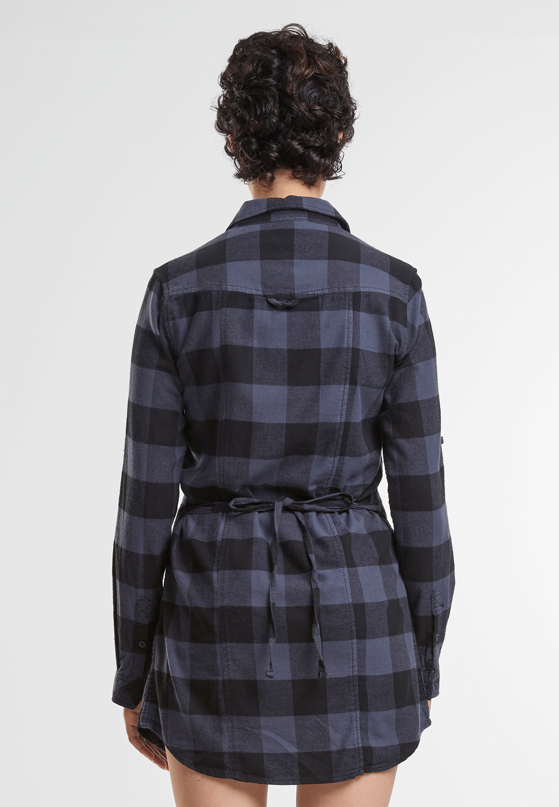 Lucy Longshirt Long Sleeve Black/Grey Gingham Dama Brandit - Stil Casual Versatil