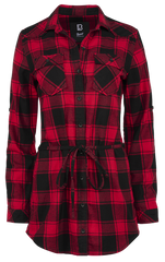 Lucy Longshirt Long Sleeve Red/Black Checkered Dama Brandit - Confort Casual Versatil