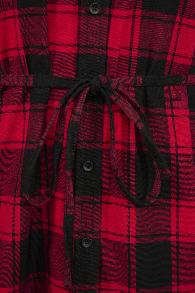Lucy Longshirt Long Sleeve Red/Black Checkered Dama Brandit - Confort Casual Versatil