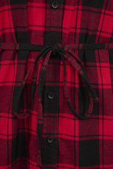 Lucy Longshirt Long Sleeve Red/Black Checkered Dama Brandit - Confort Casual Versatil