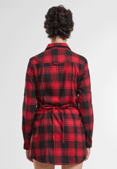 Lucy Longshirt Long Sleeve Red/Black Checkered Dama Brandit - Confort Casual Versatil