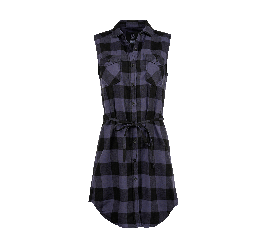 Rochie Fara Maneci Gracey Black/Grey Gingham Dama Brandit - Eleganță Funcțională