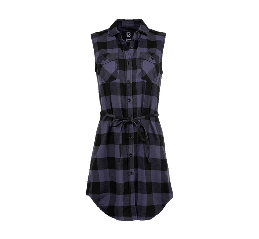 Rochie Fara Maneci Gracey Black/Grey Gingham Dama Brandit - Eleganță Funcțională