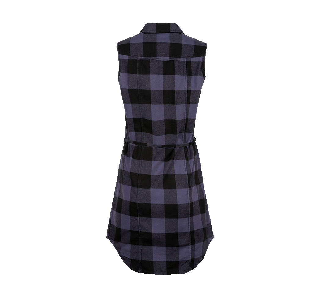 Rochie Fara Maneci Gracey Black/Grey Gingham Dama Brandit - Eleganță Funcțională