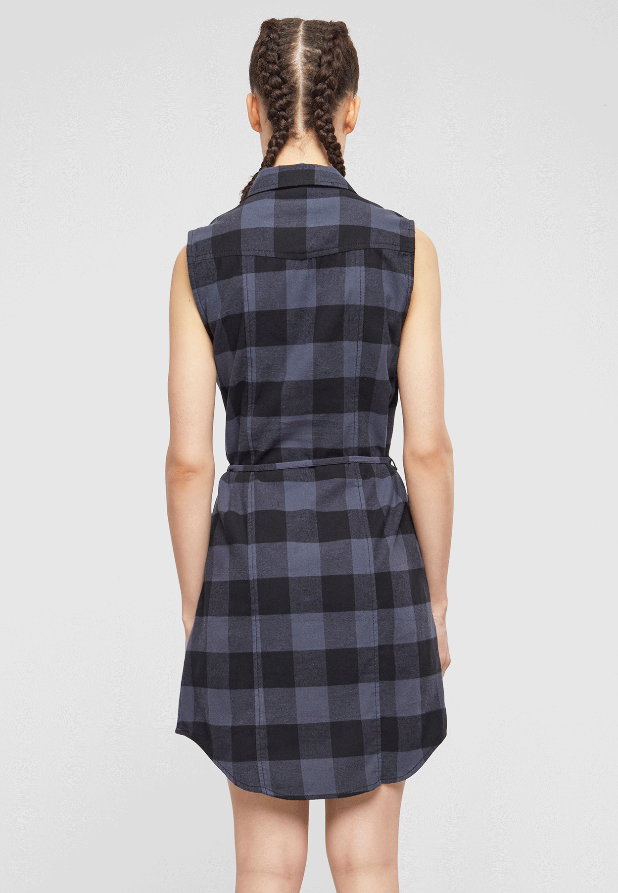 Rochie Fara Maneci Gracey Black/Grey Gingham Dama Brandit - Eleganță Funcțională