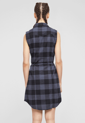 Rochie Fara Maneci Gracey Black/Grey Gingham Dama Brandit - Eleganță Funcțională