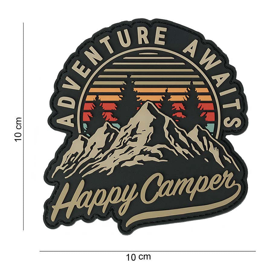 Emblemă 3D PVC Happy camper | PVC, Prindere Velcro