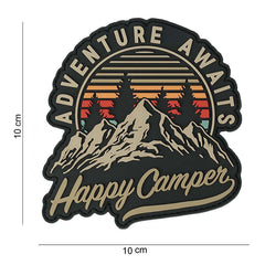 Emblemă 3D PVC Happy camper | PVC, Prindere Velcro
