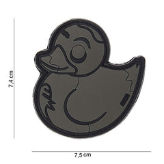 Emblemă 3D PVC Zombie Duck - Gri | PVC, Prindere Velcro