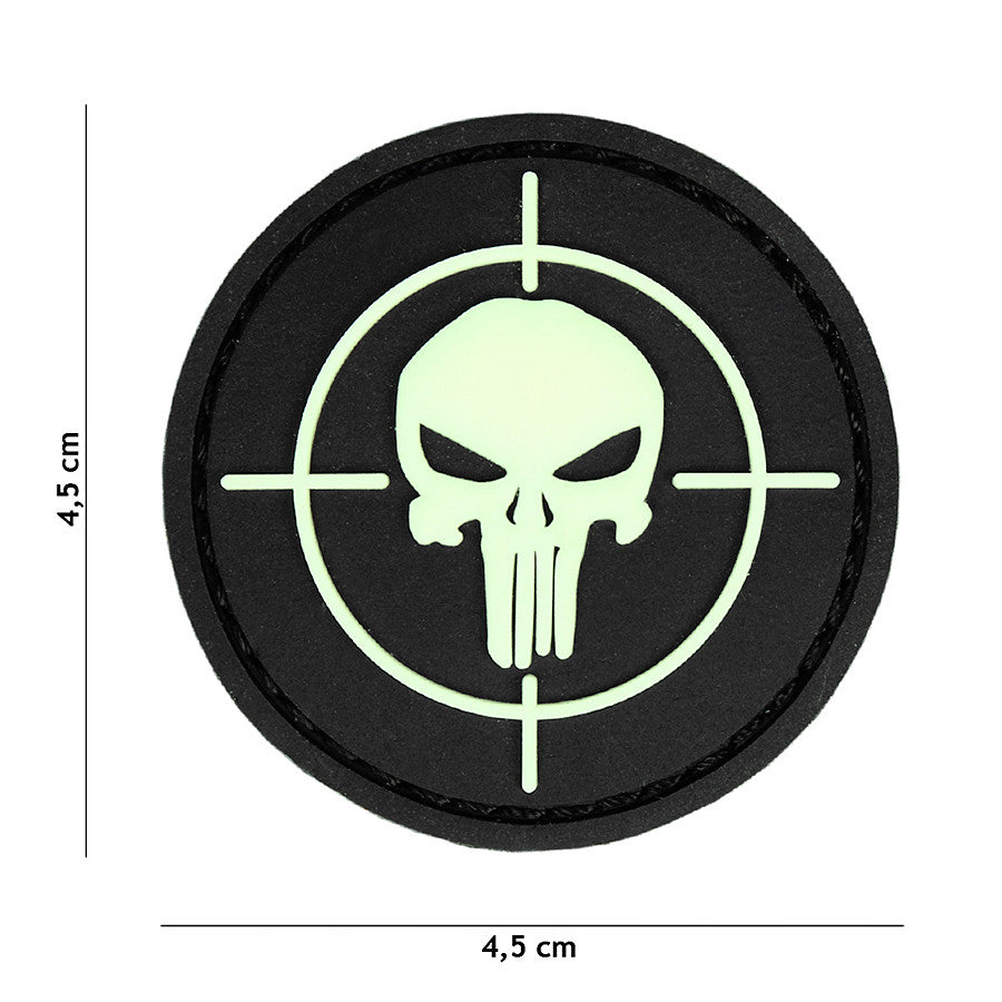 Embleem Punisher Vizier | Glow in Dark, 3D PVC