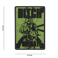 Emblemă 3D PVC Bitch Groen - Verde | Velcro, PVC