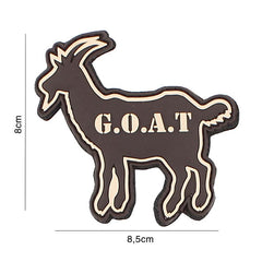 Emblemă G.O.A.T. 3D PVC - Maro | Velcro, Durabilă