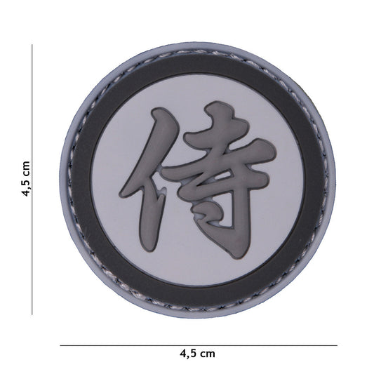 Embleem 3D PVC Samurai - Gri Deschis | PVC, Velcro