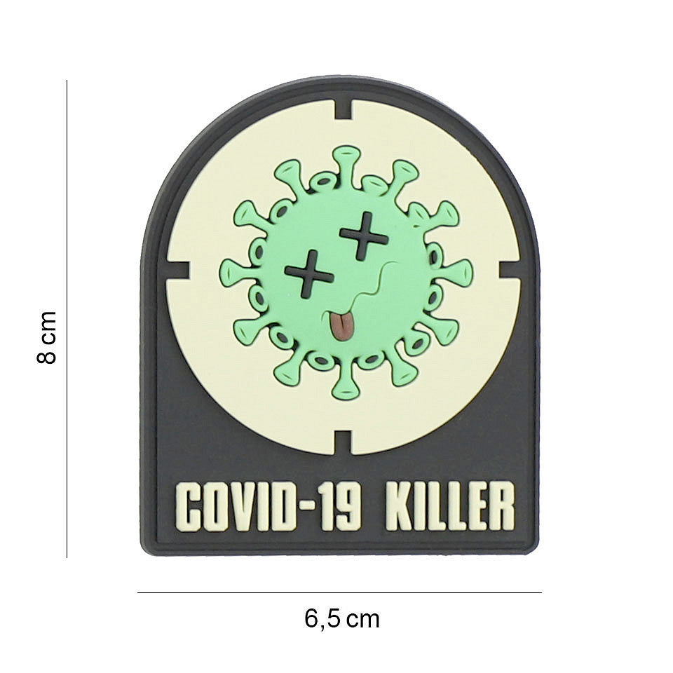 Emblema Embleem 3D PVC Covid-19 killer #8091 | PVC, Velcro