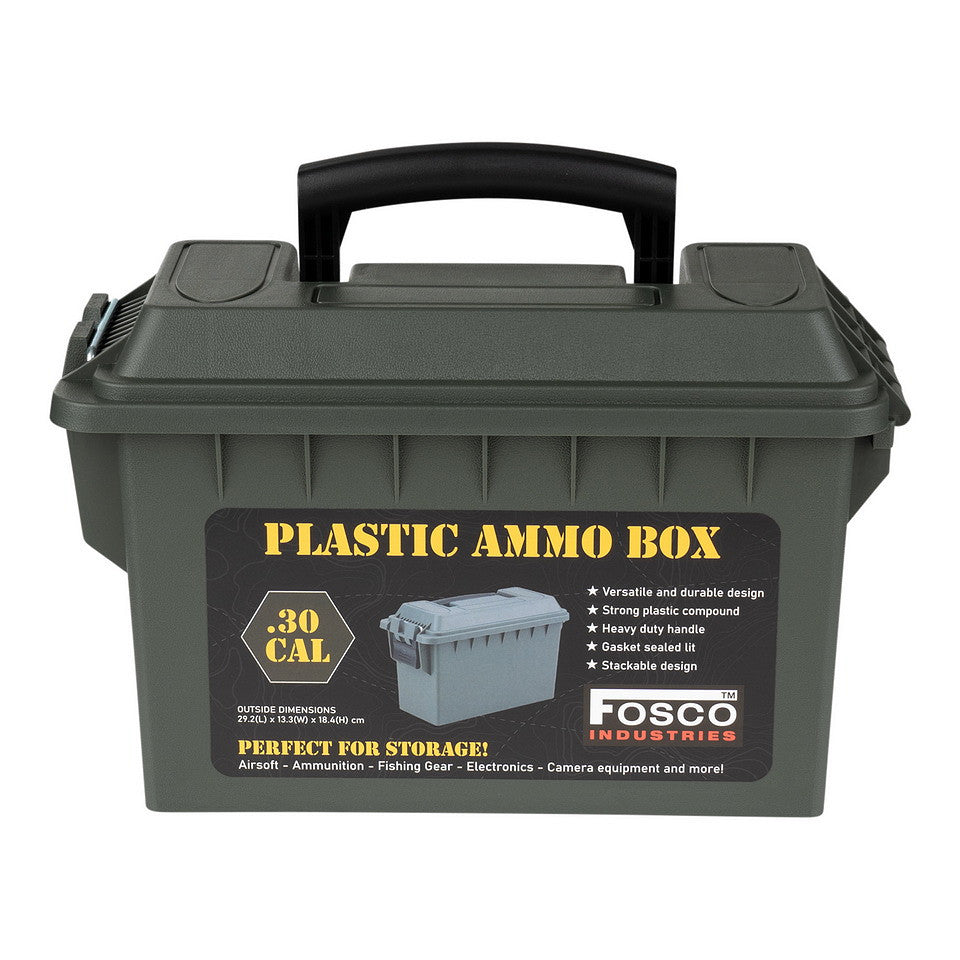 Ladă Munitie Plastic .30 Cal - Verde | Etanșă, Stivuibilă