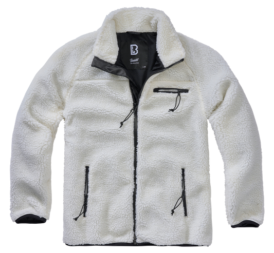 Hanorac Teddyfleece Alb Brandit - Caldura Premium