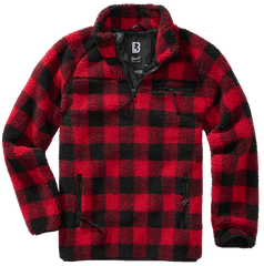 Hanorac Teddyfleece Troyer Red/Black Checkered Brandit - Caldura Esentiala