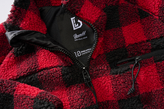Hanorac Teddyfleece Troyer Red/Black Checkered Brandit - Caldura Esentiala